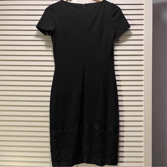 Black Esprit Dress with Bottom Detail - Picture 2 of 4